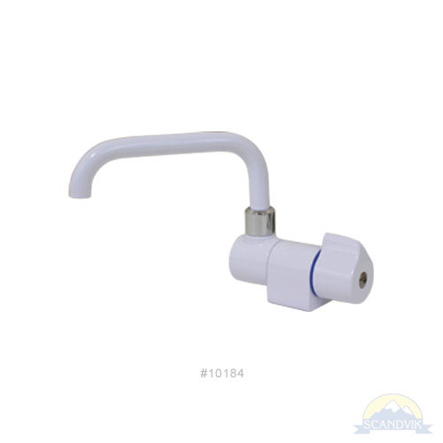Scandvik Chrome Folding Spout Mixer - Kitchen Or Bathroom Faucet With Pull-Out Spray