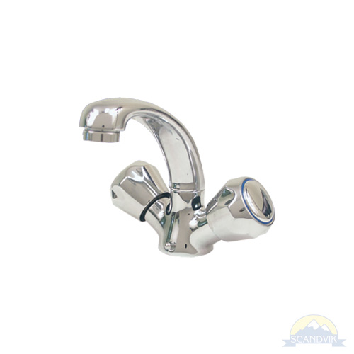Robinet De Galère Scandvik 10422 - Laiton Chromé - Bec Pivotant - Neuf