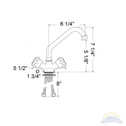 Kitchen Sink Mixer-with Pull Out Hand Shower 2201-0007 - BOCCHI Il Bagno Per Tutti