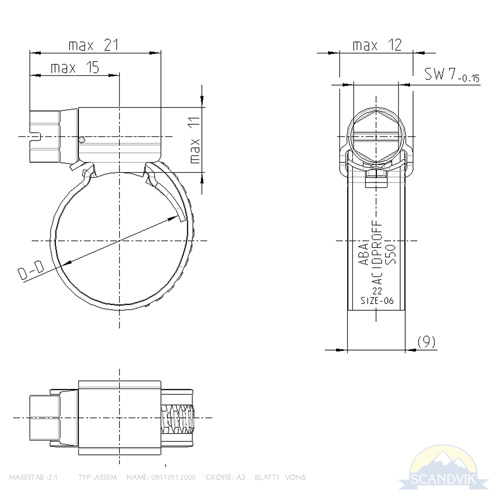 Aba Hose Clamp Size Chart